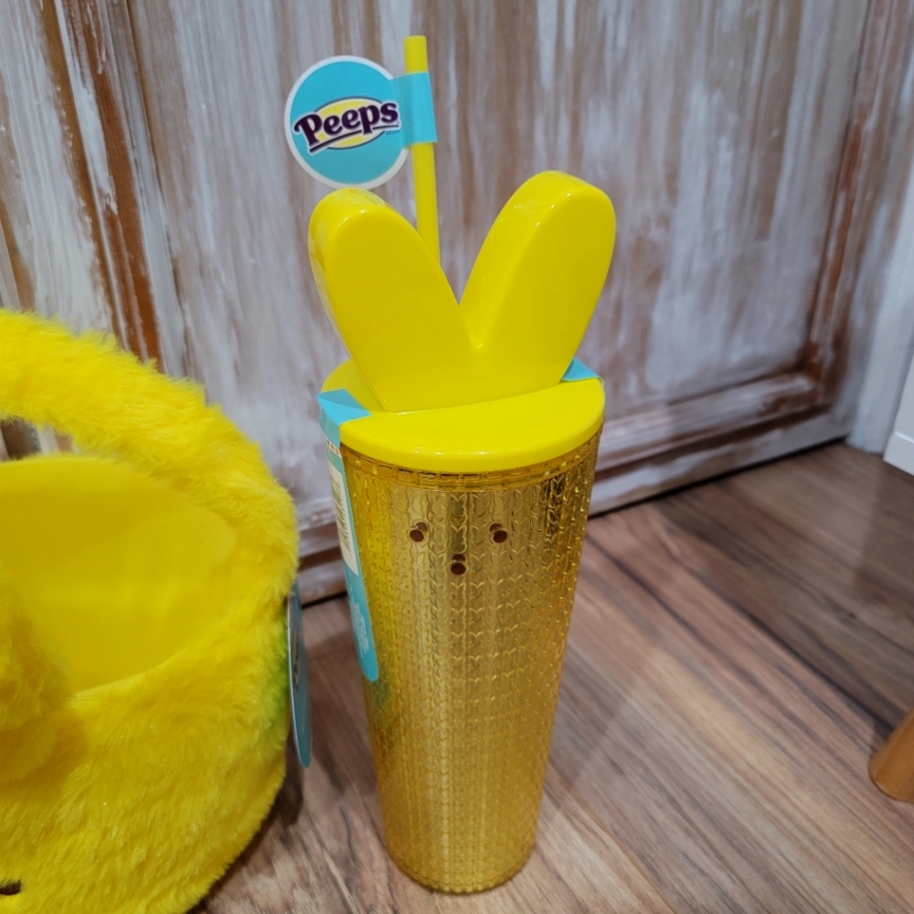NWT PEEPS Treat Basket and Grid Tumbler Bundle - Picture 4 of 10